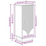 vidaXL Buffet Gris béton 33 x 34 5 x 87 cm Bois d'ingénierie