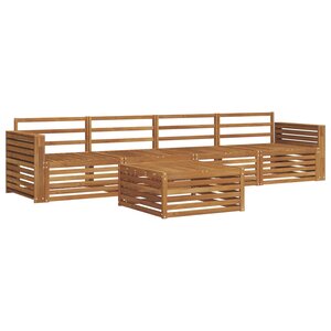 vidaXL Ensemble de canapés d'extérieur 5 Pièces Naturel