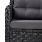 vidaXL Ensemble à manger d'extérieur 9 Pièces Résine tressée Noir