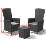 Keter Mobilier d'extérieur 3 Pièces Vermont Graphite 231692