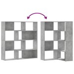 vidaXL Bibliothèque d'angle à 4 niveaux gris béton bois d'ingénierie