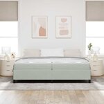 vidaXL Cadre de lit avec matelas Gris clair 200 x 200 cm tissu