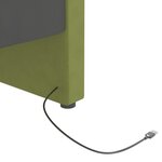 vidaXL Lit avec matelas et éclairage USB Vert clair Velours 90x200 cm