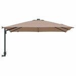 vidaXL Parasol de jardin Taupe 248.5 x 247.5 x 160 cm tissu
