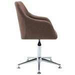 vidaXL Chaises pivotantes à manger lot de 2 marron tissu