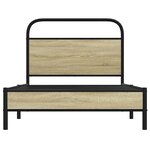 vidaXL Cadre de lit sans matelas 100x200 cm chêne sonoma