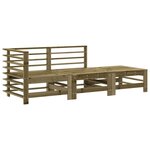 vidaXL Salon de jardin 3 Pièces avec coussins bois de pin imprégné