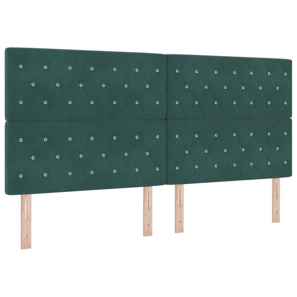 vidaXL Tête de lit Vert foncé 200 cm Velours