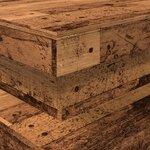vidaXL Table basse avec lumières LED vieux bois 90x50x40 cm
