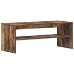 vidaXL Meuble TV Chêne fumé 100x40x40 cm Bois d'ingénierie