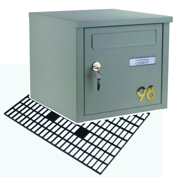 "LA CLAIRE"  boîte aux lettres 1 Porte. Structure mécano-soudée en tôles d’acier 10 et 15/10ème Dimensions et Serrure agréées la Poste