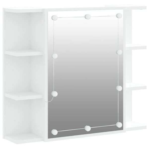 vidaXL Armoire à miroir avec LED Blanc 70x16 5x60 cm