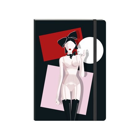 Chantal thomass - carnet 10.5 x 14.8 cm - 144 pages - noir lingerie glamour 1