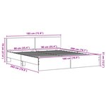 vidaXL Cadre de Lit avec Tête en Chêne – 180 x 200 cm  en bois reconstitué.