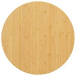 vidaXL Dessus de table Ø90x1 5 cm bambou