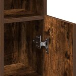 vidaXL Meuble de salle de bain avec porte-rouleau chêne fumé