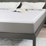 vidaXL Coussins de Matelas Blanc 140 x 200 cm Polyester sans colle