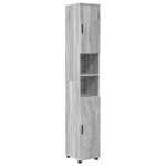 vidaXL Ensemble de mobilier de salle de bain 4 Pièces Sonoma gris