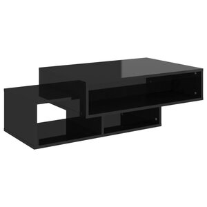 vidaXL Table basse noir brillant 105x55x32 cm bois d'ingénierie
