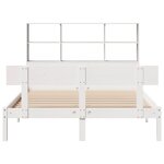 vidaXL Lit bibliothèque sans matelas blanc 120x200 cm bois pin massif