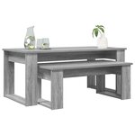 vidaXL Ensemble de tables basses 2 Pièces Gris Sonoma Bois d'ingénierie