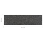 vidaXL Tapis d'escalier autocollants rectangulaire 15 Pièces 76x20 cm