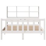 vidaXL Lit bibliothèque sans matelas blanc 140x200 cm bois pin massif