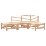 vidaXL Salon de jardin 4 Pièces bois massif de pin