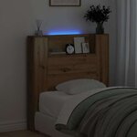 vidaXL Tête de lit avec étagère Chêne artisanal 100 x 15 x 103 5 cm