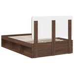 vidaXL Cadre de lit Chêne brun 120 x 190 cm Bois de pin massif