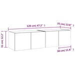vidaXL Meubles TV muraux lumières LED 2 Pièces chêne sonoma 60x35x31 cm