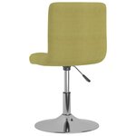 vidaXL Chaise pivotante de salle à manger Vert Tissu