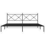 vidaXL Cadre de lit métal avec tête de lit noir 193x203 cm