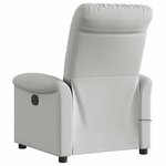 vidaXL Fauteuil de massage inclinable gris nuage tissu
