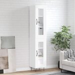 vidaXL Buffet haut Blanc 34 5x34x180 cm Bois d'ingénierie