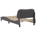 vidaXL Cadre de lit avec LED sans matelas gris 80x200 cm