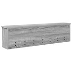 vidaXL Porte-manteau mural avec étagère Montage mural avec stockage Sonoma gris 100 x 16 x 26 cm