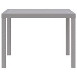 vidaXL Table de jardin pour repas Gris clair 100 x 100 x 73 cm