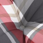 vidaXL Coussins de chaise à dossier haut lot de 6 motif carreaux rouge