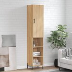 vidaXL Buffet haut Chêne sonoma 34 5x34x180 cm Bois d'ingénierie