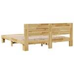 vidaXL Cadre de lit avec tête de lit sans matelas 200 x 200 cm