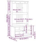 vidaXL Portemanteau SANDNES 87x40x159 5 cm bois massif pin