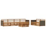vidaXL Ensemble de canapés d'extérieur 7 pc Naturel
