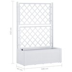Vidaxl lit surélevé de jardin et treillis et système d'arrosage blanc