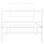 vidaXL Cadre de lit métal avec tête de lit/pied de lit blanc 80x200 cm