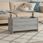vidaXL Table basse sonoma gris 102x55 5x52 5 cm bois d'ingénierie