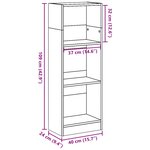 vidaXL Bibliothèque chêne marron 40x24x109 cm bois d'ingénierie