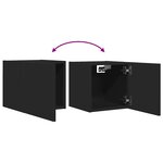 vidaXL Meubles TV muraux 2 Pièces Noir 30 5x30x30 cm