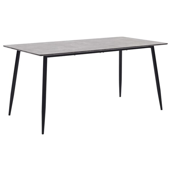 vidaXL Table à manger Gris 160x80x75 cm MDF