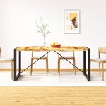 vidaXL Table de salle à manger Bois de manguier brut 180 cm